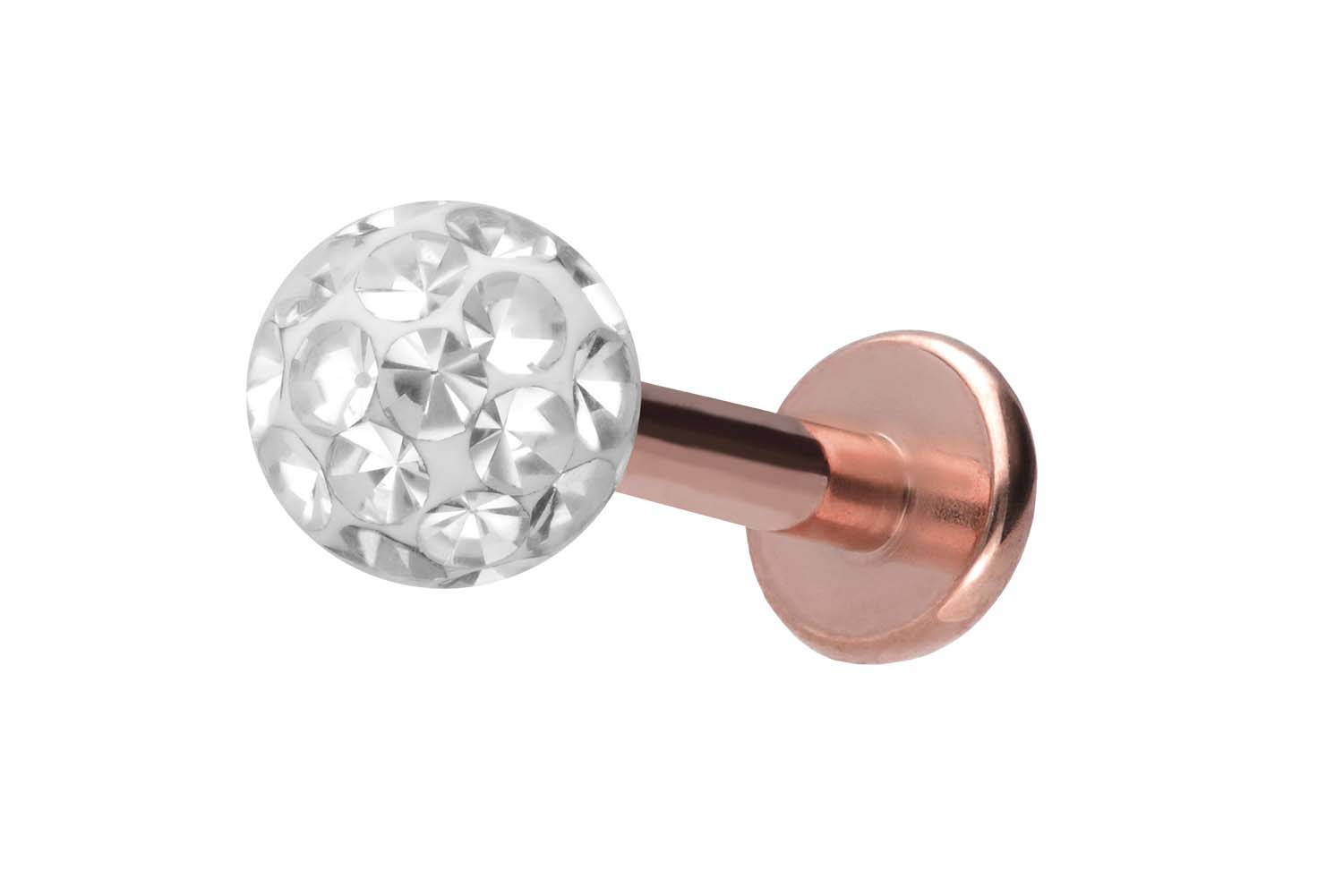 Titan Labret Piercing mit Innengewinde EPOXY-KUGEL